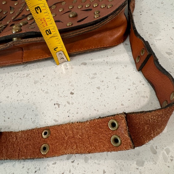 Patricia Nash Rosa Brown Studded Leather
Crossbody Shoulder Bag - Picture 8 of 9